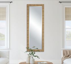 Berskire Faux Rattan Wall Mirror