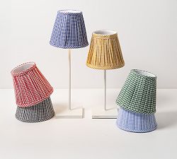 Maison Maison Portable Lamp Gingham Shades