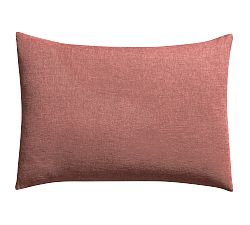 Open Box: Classic Belgian Flax Linen Knife Edge Shams, Standard, Set of 3 - Rosewood