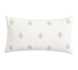 Open Box: Natalie Embroidered Shams, King - White/Ivory