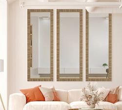 Berskire Faux Rattan Wall Mirror