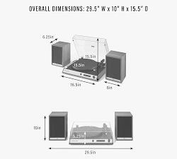 Crosley C72 Turntable Shelf System