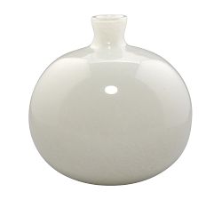 Vivienne White Glass Vases - Set of 2