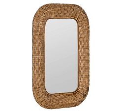 Ananda Handwoven Rattan Rectangular Wall Mirror