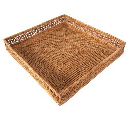 Tava Braided Rattan Square Tray