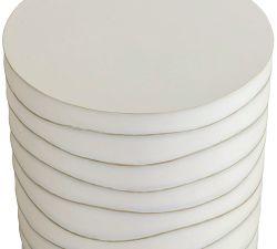 Jen Concrete Round Outdoor End Table (17")