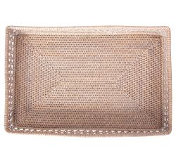 Tava Braided Rattan Rectangular Tray