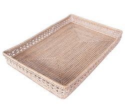 Pottery Barn Tava Rattan Tray - Thumbnail 3