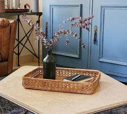 Tava Braided Rattan Rectangular Tray