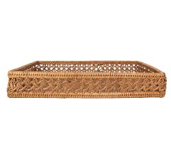 Tava Braided Rattan Rectangular Tray