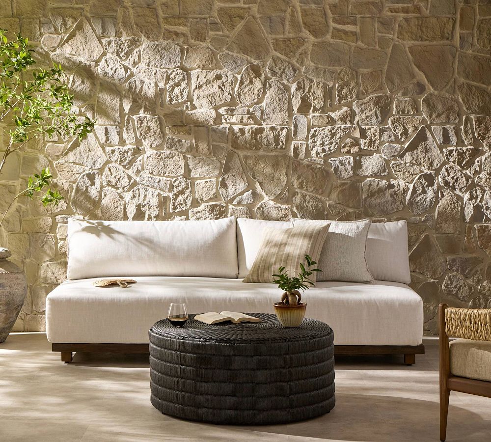 Molano Teak Outdoor Sectional Sofa (86") by Pottery Barn