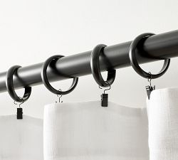 Quiet-Glide Curtain Clip Rings - Set of 10