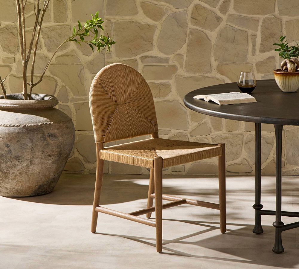 Louie Teak Outdoor Dining Chair by Pottery Barn