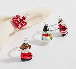 Open Box: Nostalgic Ornament Icon Napkin Rings, Mixed Set of 4 - Multi