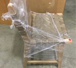 Open Box: Fenton Woven Leather Stool, Counter Height 24" - Legacy Taupe , Seadrift Finish