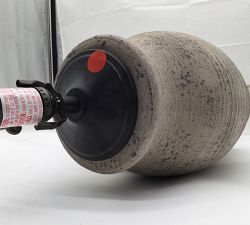 Open Box: Maddox Ceramic Table Lamp Base (27") - Rustic Gray