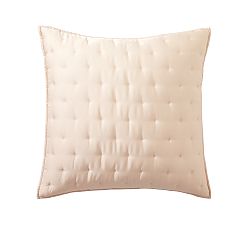 Open Box: TENCEL™ Tufted Quilted Shams, Euro, Set of 2 - Rosewater