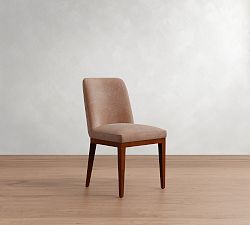Open Box: Layton Upholstered Side Dining Chair - Rustic Chenille Rosewood, Mahogany