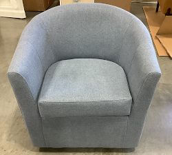 Open Box: Hyde Swivel Chair - Performance Heathered Basketweave River