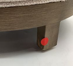 Open Box: Jake Swivel Stool - Performance Boucle Oatmeal, Gray Wash