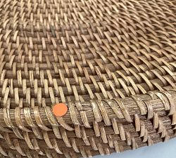 Open Box: Tava Handwoven Rattan Round Serving Tray (24" Diam) - Natural