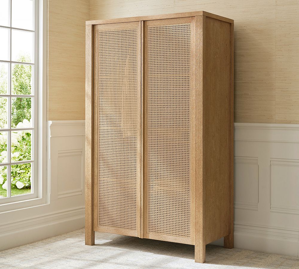 Marina Cane Armoire (42") by Pottery Barn