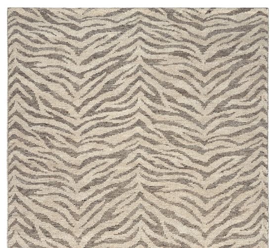 Zebra Hand-Knotted Wool Rug by Pottery Barn