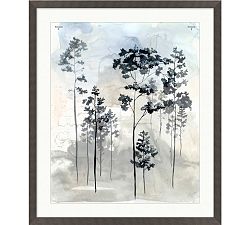 Open Box: Watercolor Forest, Print #1 (24" x 28") - Black Frame