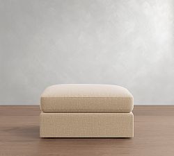 Open Box: Westwood Square Arm Upholstered Ottoman - Performance Heathered Tweed Desert