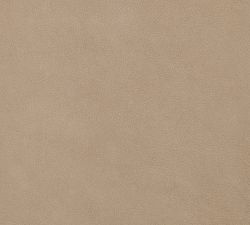 Open Box: Raylan Leather Armchair, Down Blend Wrapped Cushions - Nubuck Wheat,,Brown Frame,