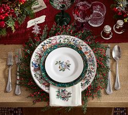 12 Days of Christmas Stoneware Appetizer Plates - Mixed Set of 12