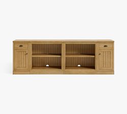 Aubrey Storage Shelf Console with Cabinets (108")