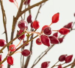 Faux Oversized Red Berry Branch