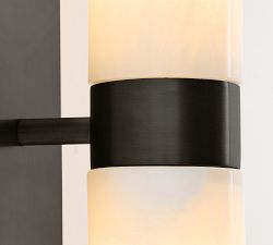 Frances Alabaster Double Tube Sconce (22")
