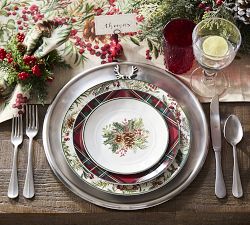 Holly Berry Stoneware Appetizer Plates - Set of 8