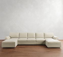 Pearce Roll Arm 4-Piece Double Chaise Sectional (166")