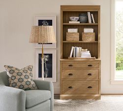 Aubrey Storage Shelf with 3-Drawer Cabinet (36"-72")