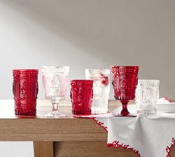 Santa Embossed Cocktail Glasses