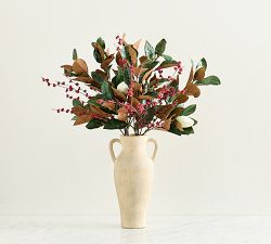 Faux Magnolia Red Berry Bundle