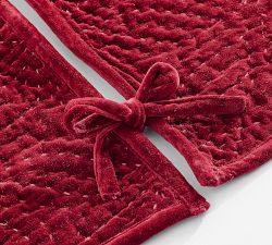 Floral Quilted Velvet Tree Skirt