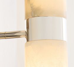 Frances Alabaster Double Tube Sconce (22")