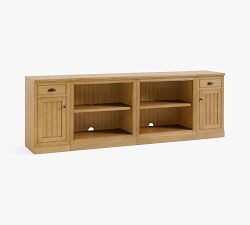 Aubrey Storage Shelf Console with Cabinets (108")