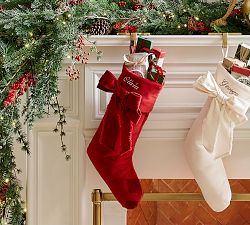 Classic Velvet Bow Stockings