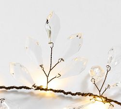 Lit Rustic Gem Leaf Garland