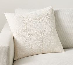 Palm Leaf Embroidered Pillow