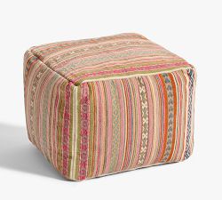Pasadena Striped Outdoor Pouf