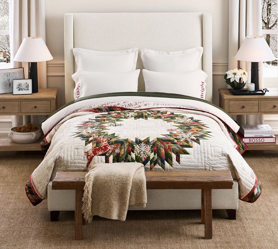 Winter Wreath Quilt by Pottery Barn