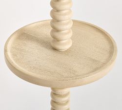 Larkin Stacked Wood Floor Lamp with Tray (65")