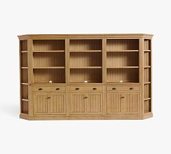 Aubrey Wall Bookcase with Storage Cabinets (139")
