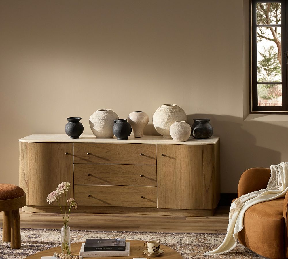 Chandon Marble Media Console (78") by Pottery Barn